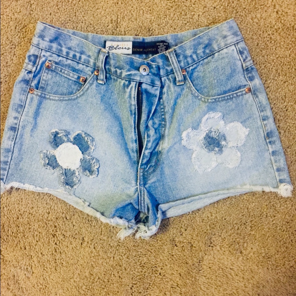 Express Embroidered Denim Shorts